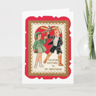 Antikes Valentine Feiertagskarte