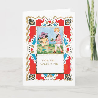 Antikes Valentine Feiertagskarte