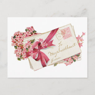 Antikes Valentine Feiertagspostkarte