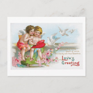 Antikes Valentine Feiertagspostkarte