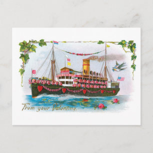 Antikes Valentine Feiertagspostkarte