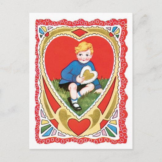 Antikes Valentine Feiertagspostkarte (Vorderseite)