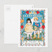 Antikes Valentine Feiertagspostkarte (Vorne/Hinten)