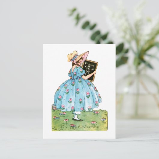 Antikes Valentine Feiertagspostkarte (Stehend Vorderseite)