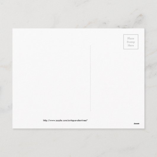 Antikes Valentine Feiertagspostkarte (Rückseite)