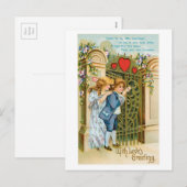 Antikes Valentine Feiertagspostkarte (Vorne/Hinten)