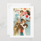 Antikes Valentine Feiertagspostkarte (Vorne/Hinten)