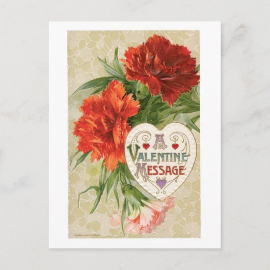 Antikes Valentine Feiertagspostkarte (Vorderseite)
