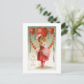 Antikes Valentine Feiertagspostkarte (Stehend Vorderseite)