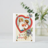Antikes Valentine Feiertagspostkarte (Stehend Vorderseite)