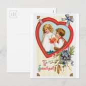 Antikes Valentine Feiertagspostkarte (Vorne/Hinten)