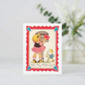 Antikes Valentine Feiertagspostkarte (Stehend Vorderseite)