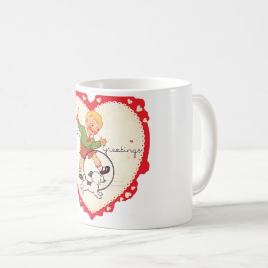 Antikes Valentine Kaffeetasse (VorderseiteRechts)