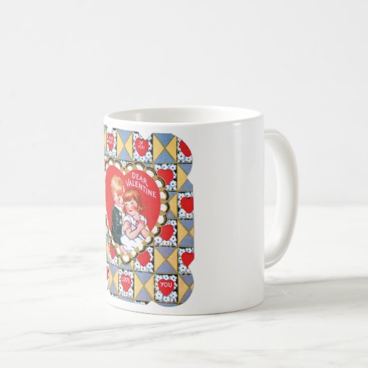 Antikes Valentine Kaffeetasse (VorderseiteRechts)