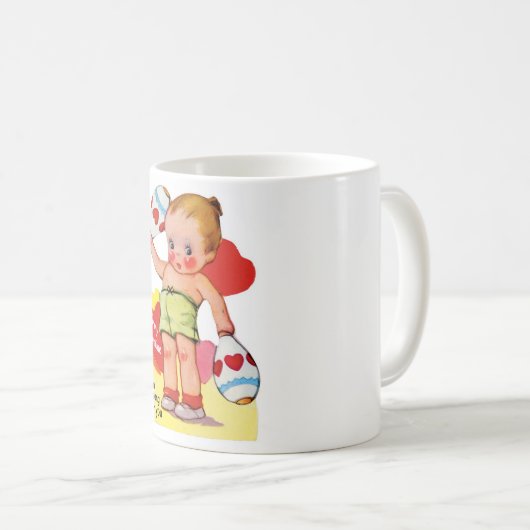 Antikes Valentine Kaffeetasse (VorderseiteRechts)