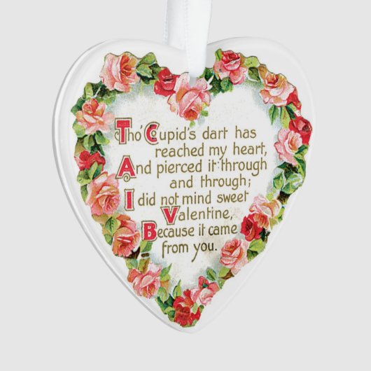 Antikes Valentine Ornament (Vorderseite)