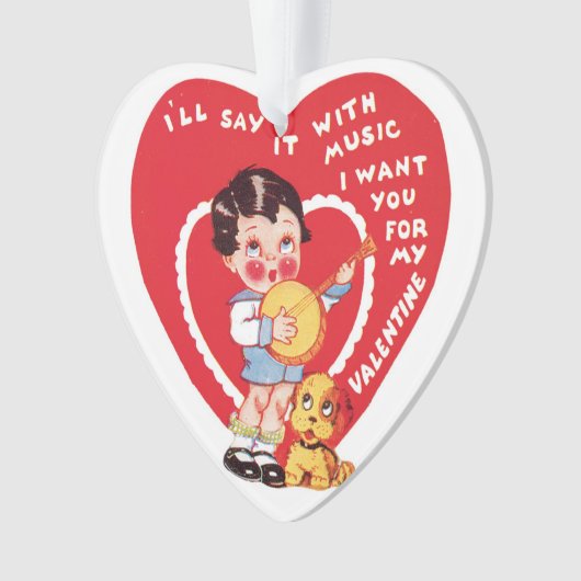 Antikes Valentine Ornament (Vorderseite)