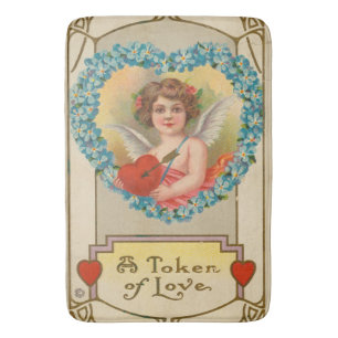 Antikes Valentinsgrußkarte, Stecher Litho Company, Badematte