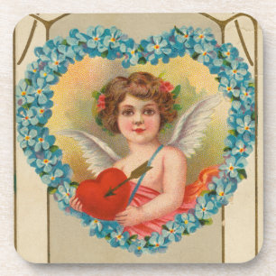 Antikes Valentinsgrußkarte, Stecher Litho Company, Getränkeuntersetzer