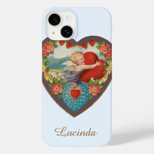 Antikes Valentinstag, viktorianische Cherub-Herzen Case-Mate iPhone Hülle