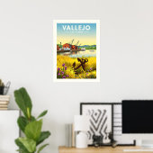 Antikes Vallejo Kalifornien Poster (Heimbüro)