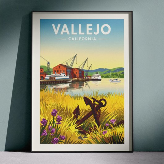 Antikes Vallejo Kalifornien Poster