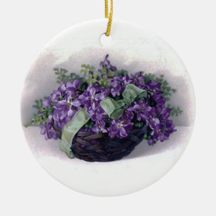 Antikes Veilchen-Ornament Keramik Ornament