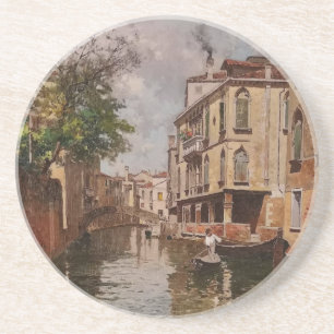 Antikes Venedig Antonio Leto Venezianischer Kanal Getränkeuntersetzer