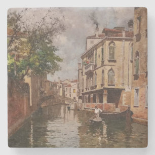 Antikes Venedig Antonio Leto Venezianischer Kanal Steinuntersetzer