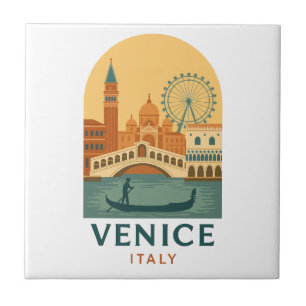 Antikes Venedig Italien Keramikfliese – Retro Gond