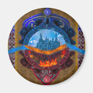 Antikes verzaubertes Fantasy-Märchenbuch I Magnet