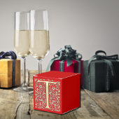 antikes verziertes Monogramm - Buchstabe T Geschenkschachtel