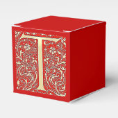 antikes verziertes Monogramm - Buchstabe T Geschenkschachtel (Vorderseite)