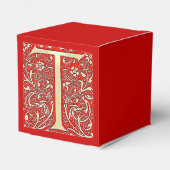antikes verziertes Monogramm - Buchstabe T Geschenkschachtel (Rückseite)