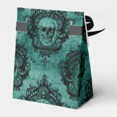 Antikes Viktorianisches Aquamarines und schwarzes  Geschenkschachtel (Rückseite)