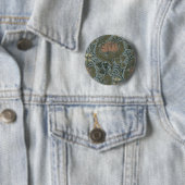Antikes viktorianisches Blumenmuster Salbei Terrak Button (Beispiel)