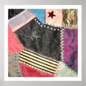 Antikes Viktorianisches Crazy Quilt Poster (Vorne)