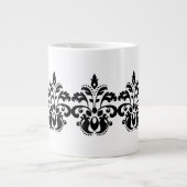 Antikes Viktorianisches Damastmuster Jumbo-Tasse (Vorderseite)