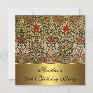 Antikes viktorianisches florales Schlangenkopf-Mus Einladung