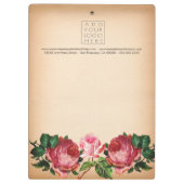 Antikes Viktorianisches Floristisches Stylist Klemmbrett (Rückseite)