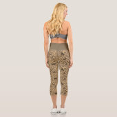 Antikes viktorianisches Halloween-Muster mit Geist Capri Leggings (Rückseite)