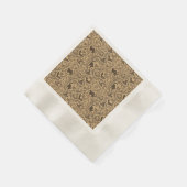 Antikes viktorianisches Halloween-Muster mit Geist Serviette (Ecke)