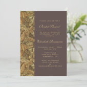 Antikes Viktorianisches Herbstleaves Brautparty Einladung (Stehend Vorderseite)