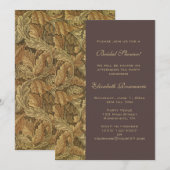 Antikes Viktorianisches Herbstleaves Brautparty Einladung (Vorne/Hinten)