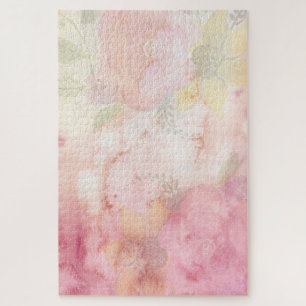 Antikes Viktorianisches Indigo Damast Paisley-Blum Puzzle