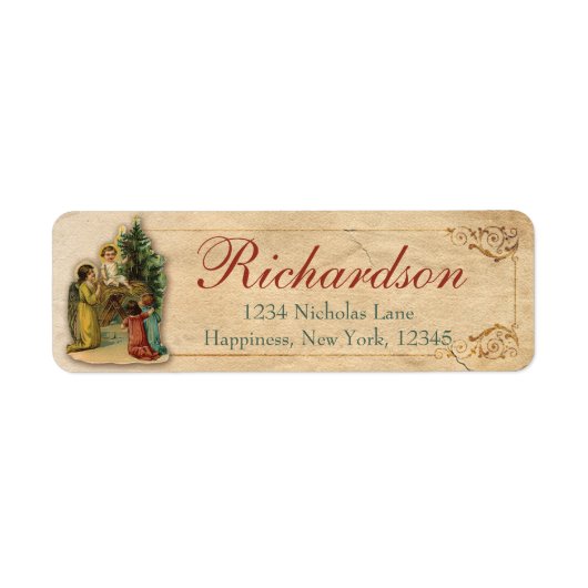 Antikes Viktorianisches Jesus Krippe Engel Christl (Vorne)