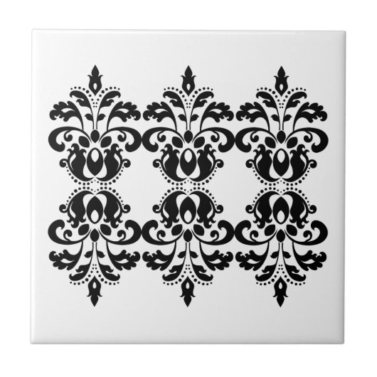 Antikes viktorianisches Lolityaldamastmuster Fliese (Vorderseite)