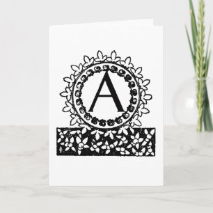 Antikes viktorianisches Monogramm Buchstabe A