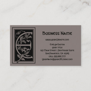 Antikes viktorianisches Monogramm Dekorativer Buch Visitenkarte
