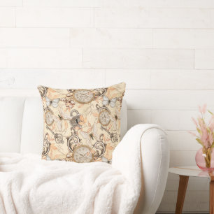 Antikes viktorianisches shabby chic Land Muster Kissen